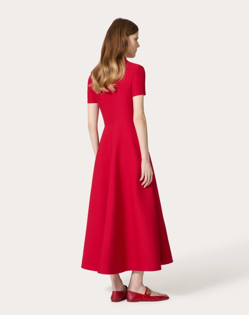 Red Valentino ABITO MIDI IN CREPE COUTURE Prezzo basso