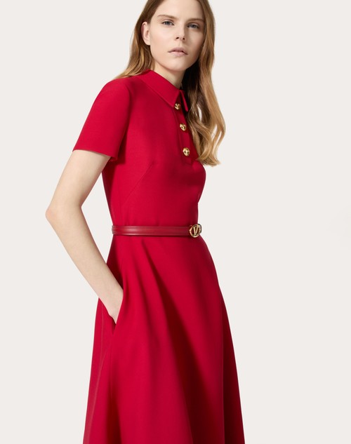 Red Valentino ABITO MIDI IN CREPE COUTURE Prezzo basso
