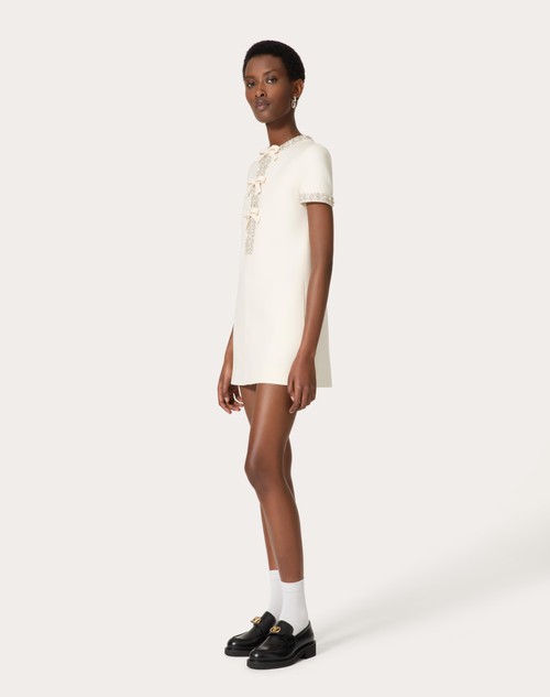 Red Valentino ABITO CORTO IN CREPE COUTURE RICAMATO Ultimi due giorni