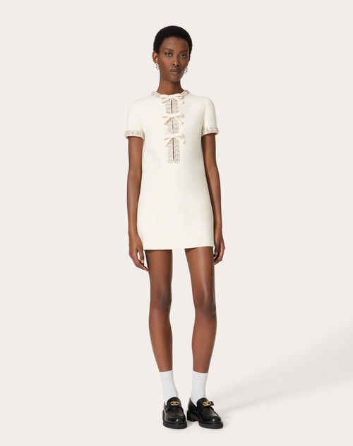Red Valentino ABITO CORTO IN CREPE COUTURE RICAMATO Ultimi due giorni