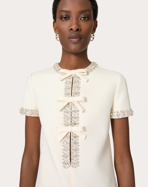 Red Valentino ABITO CORTO IN CREPE COUTURE RICAMATO Ultimi due giorni