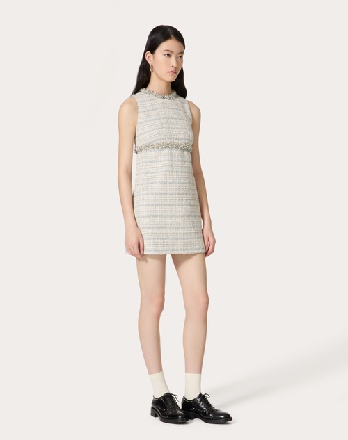 Red Valentino ABITO CORTO IN DELICATE TWEED RICAMATO Ultimo giorno