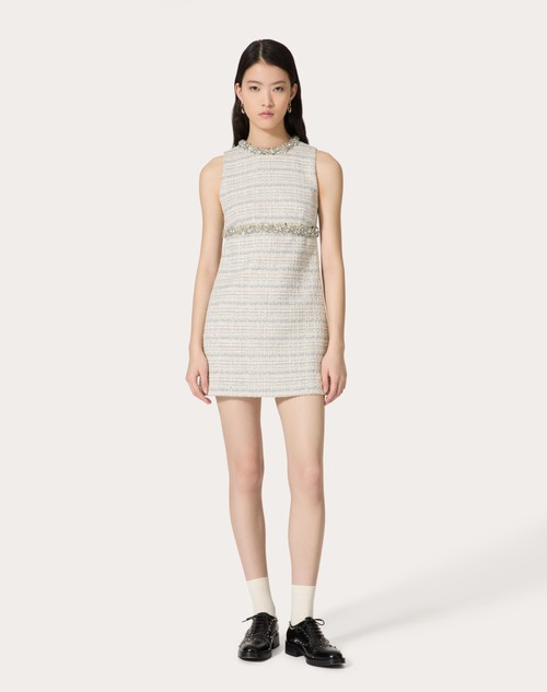 Red Valentino ABITO CORTO IN DELICATE TWEED RICAMATO Ultimo giorno