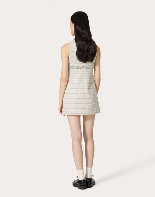 Red Valentino ABITO CORTO IN DELICATE TWEED RICAMATO Ultimo giorno