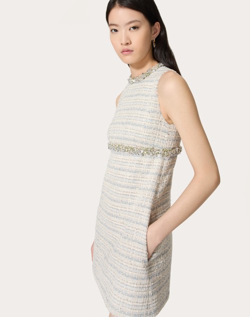 Red Valentino ABITO CORTO IN DELICATE TWEED RICAMATO Ultimo giorno