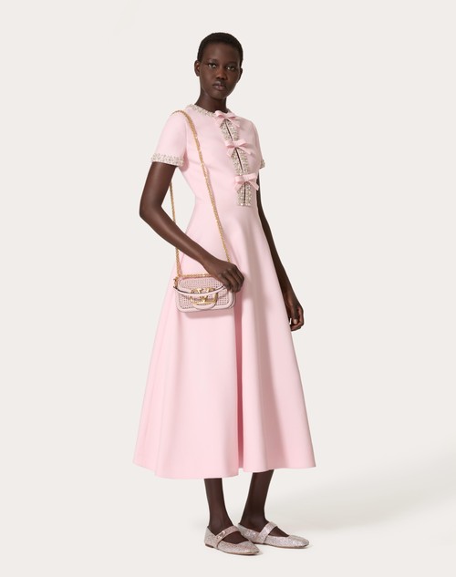 Red Valentino ABITO MIDI IN CREPE COUTURE RICAMATO Fino al 50% di sconto