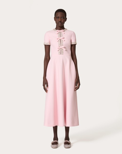 Red Valentino ABITO MIDI IN CREPE COUTURE RICAMATO Fino al 50% di sconto