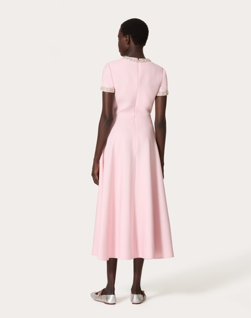 Red Valentino ABITO MIDI IN CREPE COUTURE RICAMATO Fino al 50% di sconto