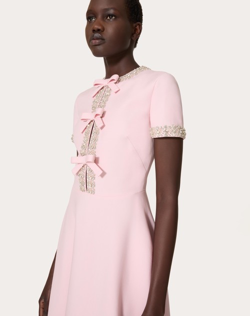 Red Valentino ABITO MIDI IN CREPE COUTURE RICAMATO Fino al 50% di sconto