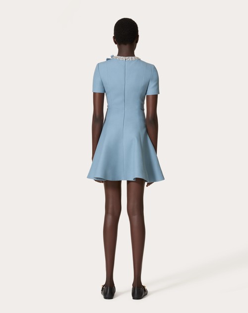 Red Valentino ABITO CORTO IN CREPE COUTURE RICAMATO Fino al 60% di sconto