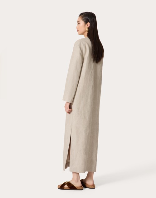 Red Valentino ABITO MIDI IN TELA LINO RICAMATO Discount Store per i nuovi prodotti