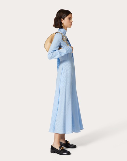 Red Valentino ABITO MIDI IN SILK JACQUARD TOILE ICONOGRAPHE Solo un giorno rimasto