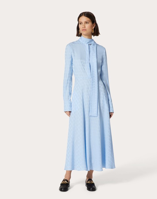 Red Valentino ABITO MIDI IN SILK JACQUARD TOILE ICONOGRAPHE Solo un giorno rimasto