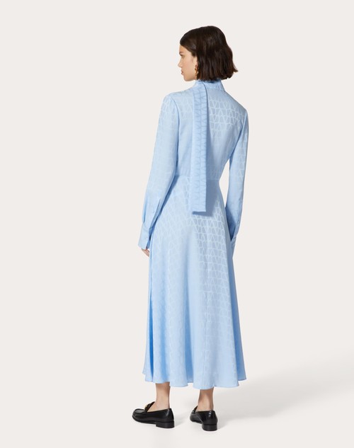Red Valentino ABITO MIDI IN SILK JACQUARD TOILE ICONOGRAPHE Solo un giorno rimasto