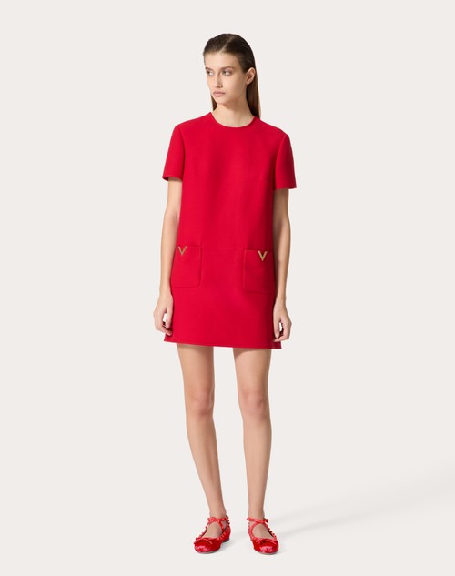 Red Valentino ABITO CORTO IN CREPE COUTURE Black Friday Prezzi
