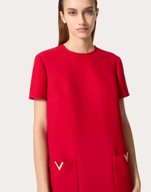Red Valentino ABITO CORTO IN CREPE COUTURE Black Friday Prezzi