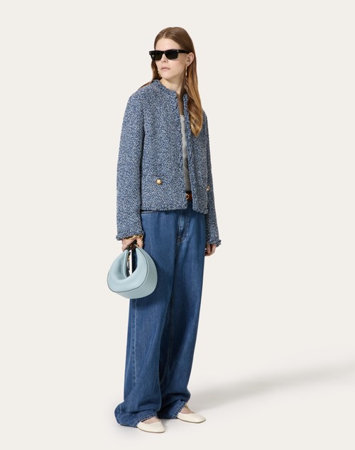 Red Valentino GIACCA IN DENIM TEXTURED TWEED Offerta