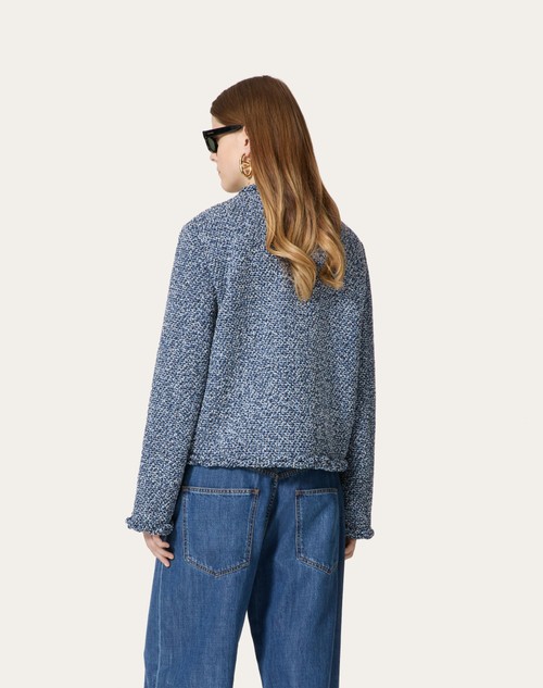Red Valentino GIACCA IN DENIM TEXTURED TWEED Offerta