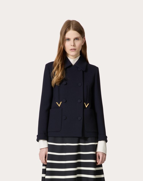 Red Valentino CABAN IN TEXTURE DOUBLE CREPE Economico