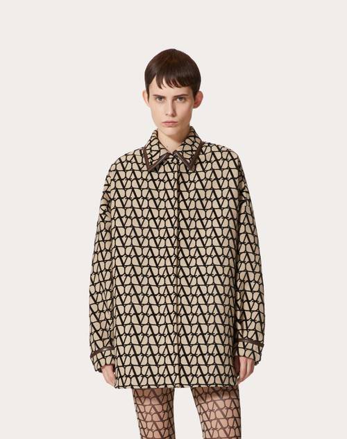 Red Valentino OVERSHIRT IN TOILE ICONOGRAPHE LIGHT Saldi