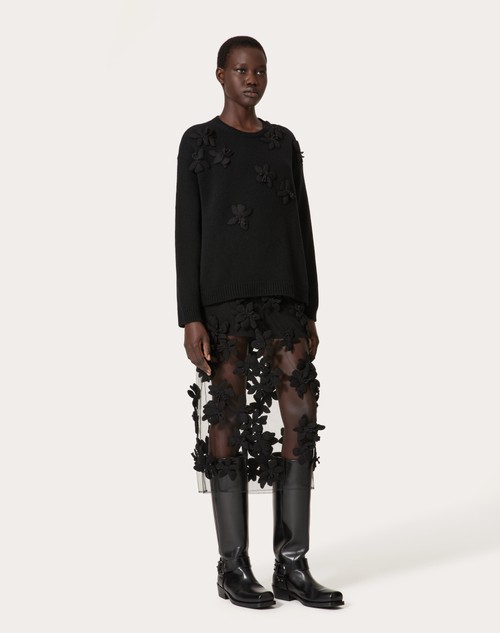 Red Valentino MAGLIA IN LANA RICAMATA Saldi Di Fabbrica