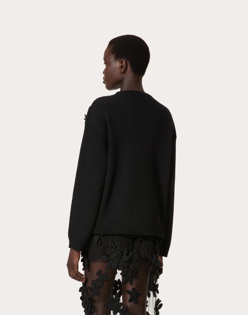 Red Valentino MAGLIA IN LANA RICAMATA Saldi Di Fabbrica