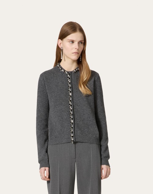 Red Valentino CARDIGAN IN LANA RICAMATO Nuova