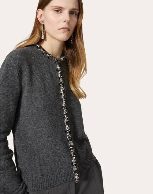 Red Valentino CARDIGAN IN LANA RICAMATO Nuova