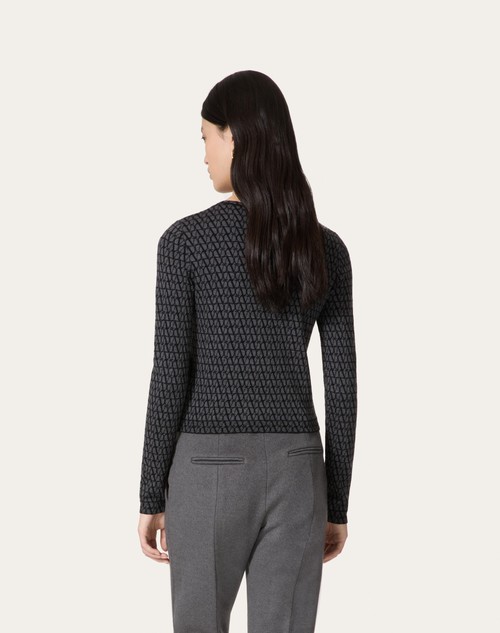 Red Valentino CARDIGAN IN LANA JACQUARD TOILE ICONOGRAPHE Negozio online di fabbrica
