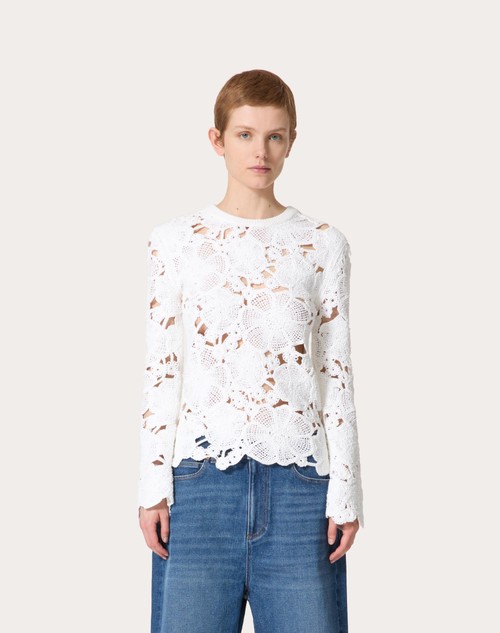 Red Valentino MAGLIA IN COTONE RICAMATA Offerta speciale