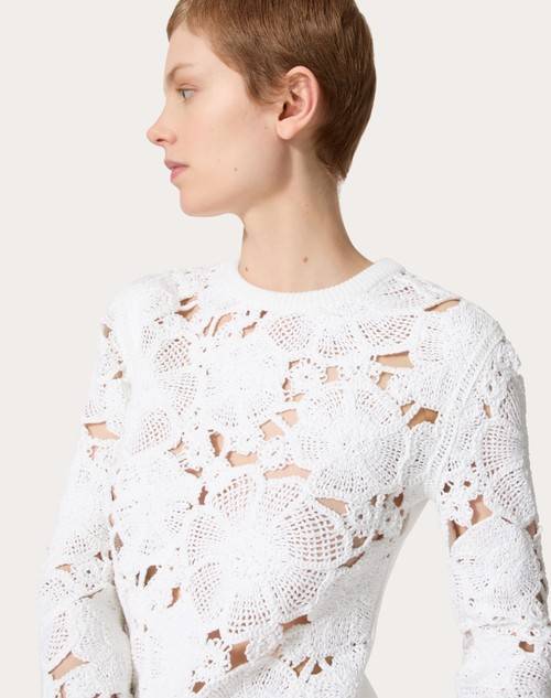 Red Valentino MAGLIA IN COTONE RICAMATA Offerta speciale