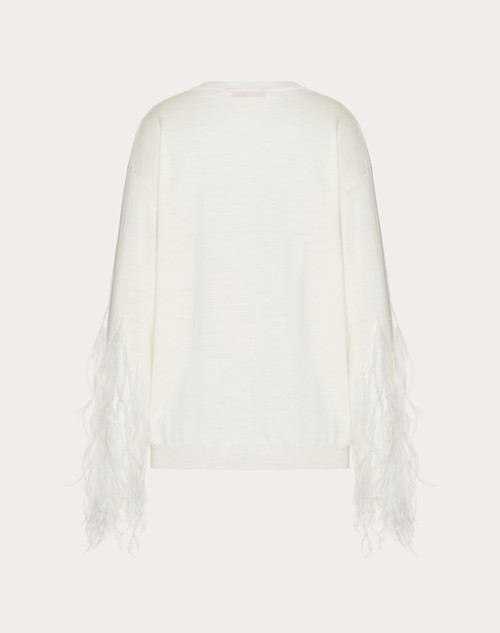 Red Valentino MAGLIA IN LANA CON PIUME Comprare a buon mercato