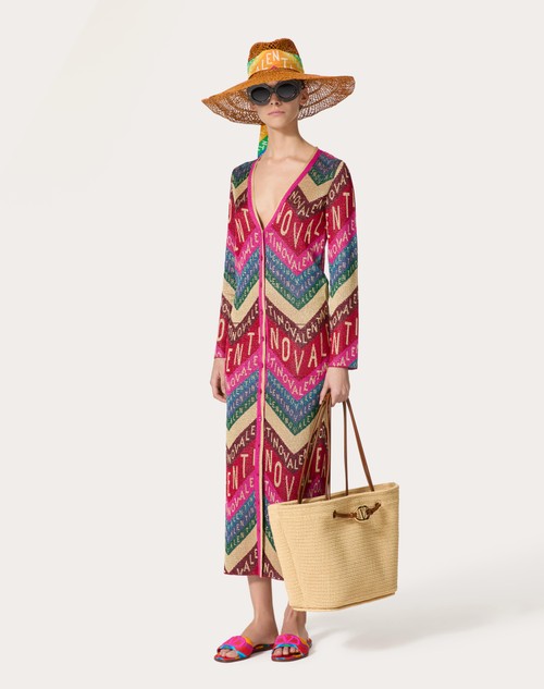 Red Valentino CARDIGAN IN LUREX VALENTINO CHEVRON Grande vendita