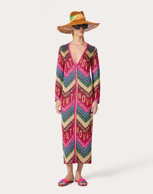 Red Valentino CARDIGAN IN LUREX VALENTINO CHEVRON Grande vendita