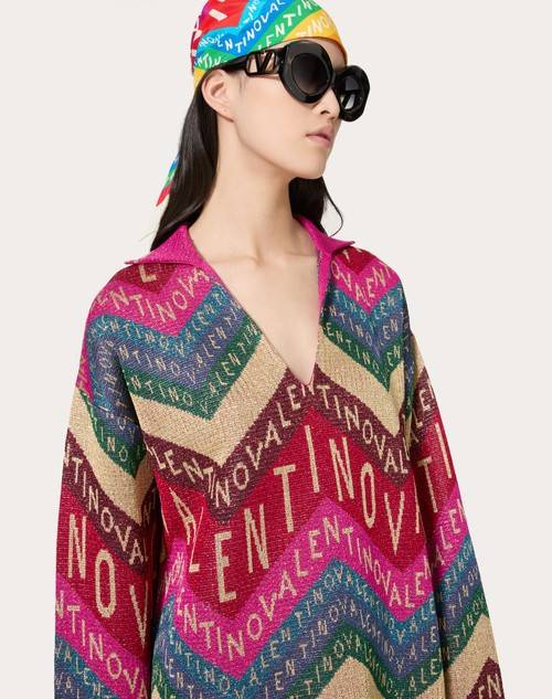 Red Valentino MAGLIA IN LUREX VALENTINO CHEVRON Flash Sale