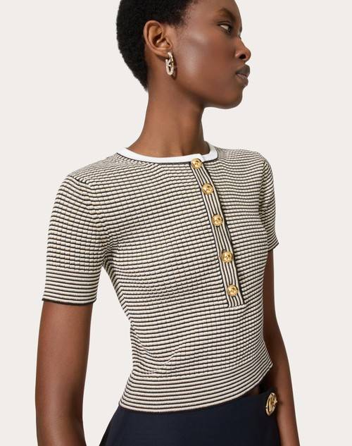 Red Valentino MAGLIA IN COTONE E LUREX Offerta esclusiva