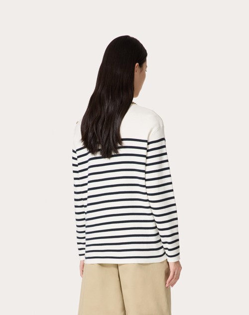 Red Valentino MAGLIA IN COTONE RICAMATA Vendite stagionali