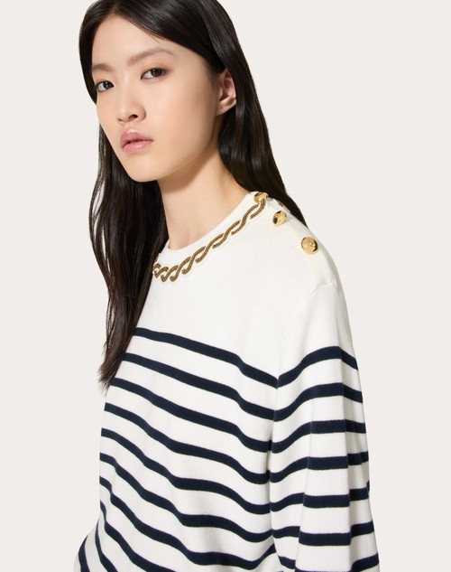 Red Valentino MAGLIA IN COTONE RICAMATA Vendite stagionali
