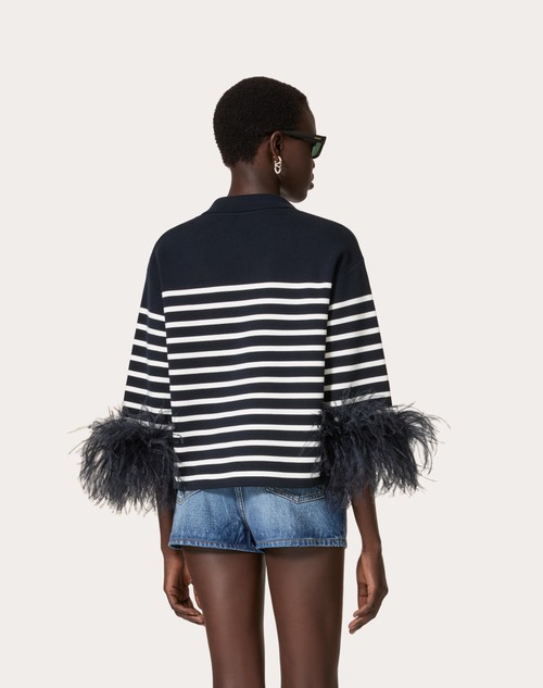 Red Valentino MAGLIA IN COTONE CON PIUME Cyber Monday