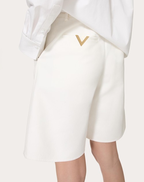 Red Valentino BERMUDA IN LIGHT DOUBLE SPLITTABLE GABARDINE Ritorno libero