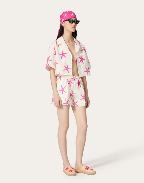 Red Valentino SHORTS IN POPELINE STARFISH Ultimi tre giorni