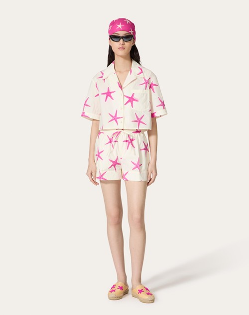 Red Valentino SHORTS IN POPELINE STARFISH Ultimi tre giorni