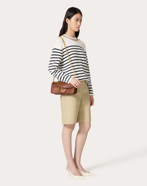 Red Valentino BERMUDA IN DIAGONAL COTTON LINEN Ultimi due giorni