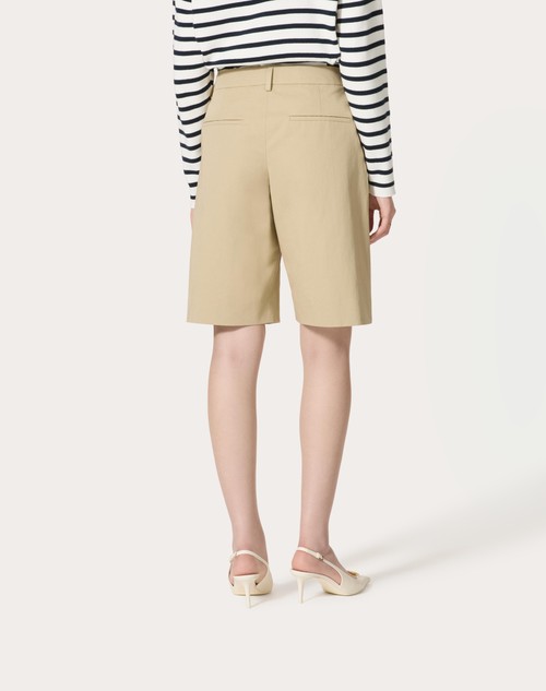 Red Valentino BERMUDA IN DIAGONAL COTTON LINEN Ultimi due giorni