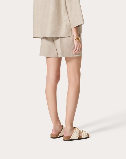 Red Valentino BERMUDA IN TELA LINO Offerta speciale della fabbrica