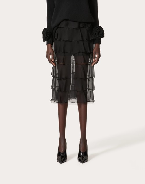 Red Valentino GONNA IN CHIFFON Trasporto libero internazionale