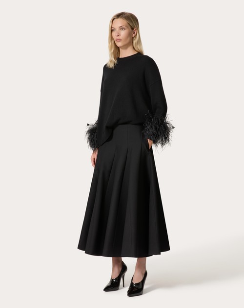 Red Valentino GONNA MIDI IN CREPE COUTURE Limitato a 3 giorni