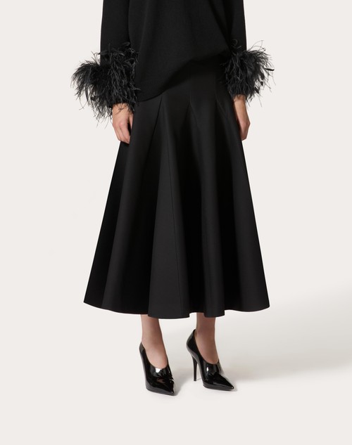 Red Valentino GONNA MIDI IN CREPE COUTURE Limitato a 3 giorni