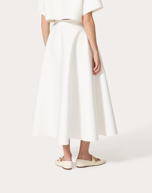 Red Valentino GONNA MIDI IN LIGHT DOUBLE SPLITTABLE GABARDINE 50% di sconto per tempo limitato