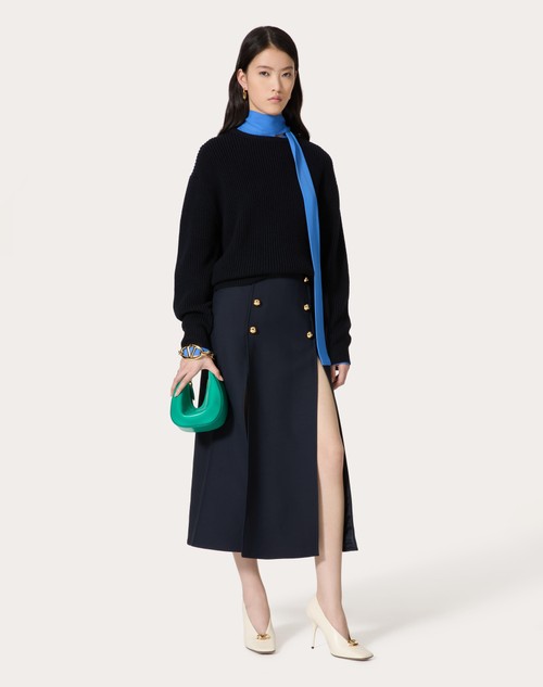 Red Valentino GONNA MIDI IN CREPE COUTURE Italia